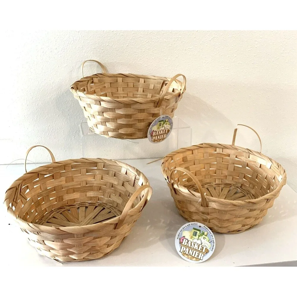 Set of 3 Woven Bamboo Baskets  8